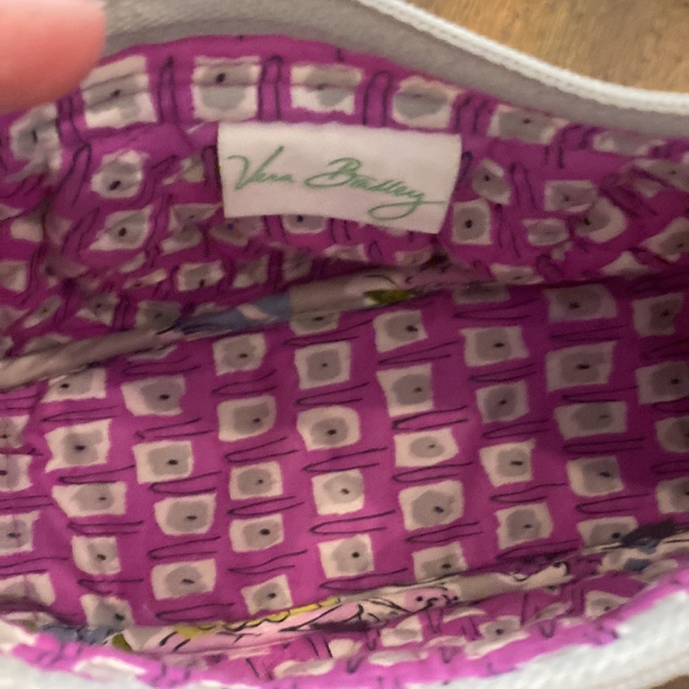 Vera Bradley small purse watercolor print grey and purple - Picture 3 of 7
